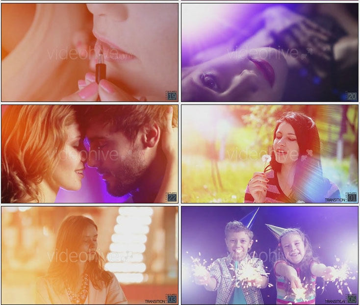 27组婚礼MV微电影制作光晕炫光前景遮罩调色pr EDIUS转场视频素材