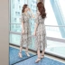 Sibai She 2020 mùa hè mới của phụ nữ thời trang V-cổ váy hoa dây đeo - váy đầm
