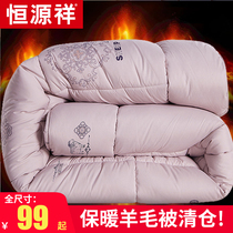 Hengyuanxiang Australian wool quilt winter quilt student dormitory thickened warm spring and autumn cotton quilt core single and double air conditioning quilt