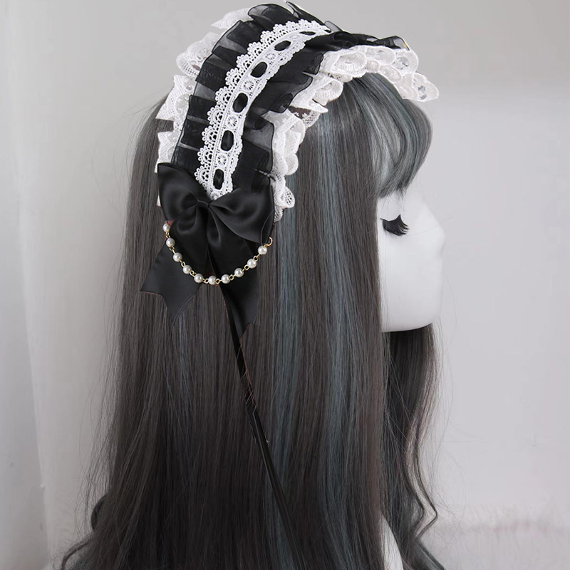Blacksolar system Lolita the soft girl Headwear Hair band Lo Niang Sweet daily Hairpin KC Versatile Lolita Accessories Small things Adorable