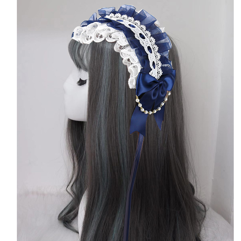 Navy Bluesolar system Lolita the soft girl Headwear Hair band Lo Niang Sweet daily Hairpin KC Versatile Lolita Accessories Small things Adorable