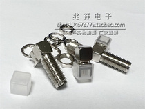 Nickel-plated SMA-KWE solder PCB socket total length 20MM thread 14MM SMA female elbow socket white