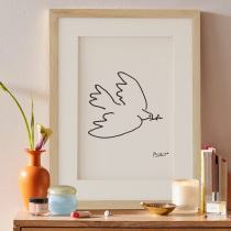 Solid Wood Frame Genguan Mural Decoration Painting Hanging Painting Sofa Background Wall Entrance Brief Nordic Brief Stroke Photo Frame