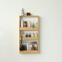 Wall-mounted Racks Nordic Wall Shelves White Oak Black Walnut Color Cosmetics Shelve Day Wall Designer