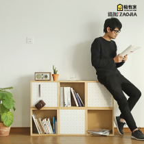 Creative White locker decoration cabinet frame simple bookshelf shelf Japanese simple floor free combination cabinet