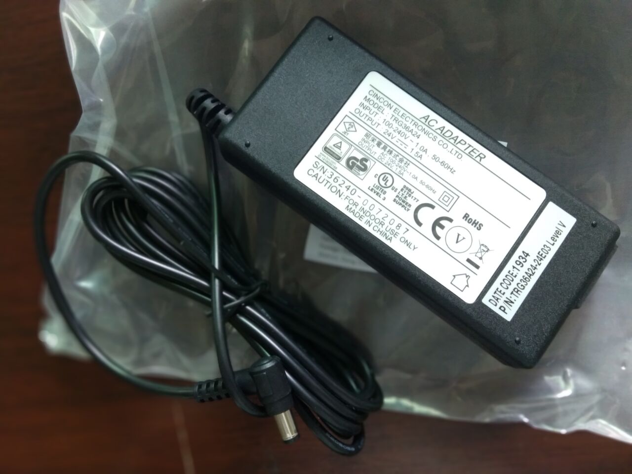 CINCON power adapter TRG36A24-24E03