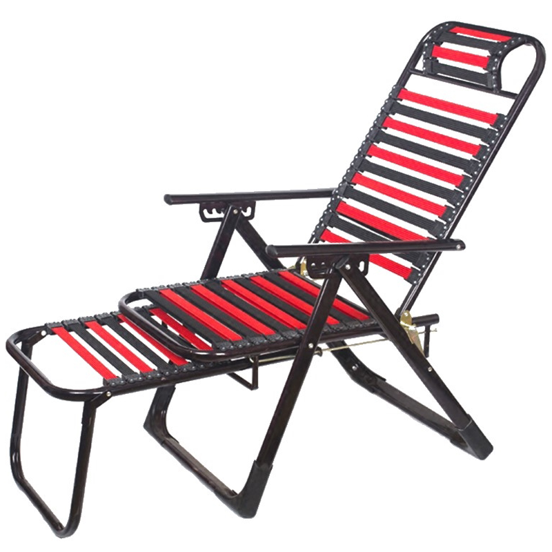 Rubber band Rope Strips Lying Chair Afternoon Nap Balcony Casual Chair Sloth Folding Chair With Armchair Office Mahjong Mat Bamboo Chair