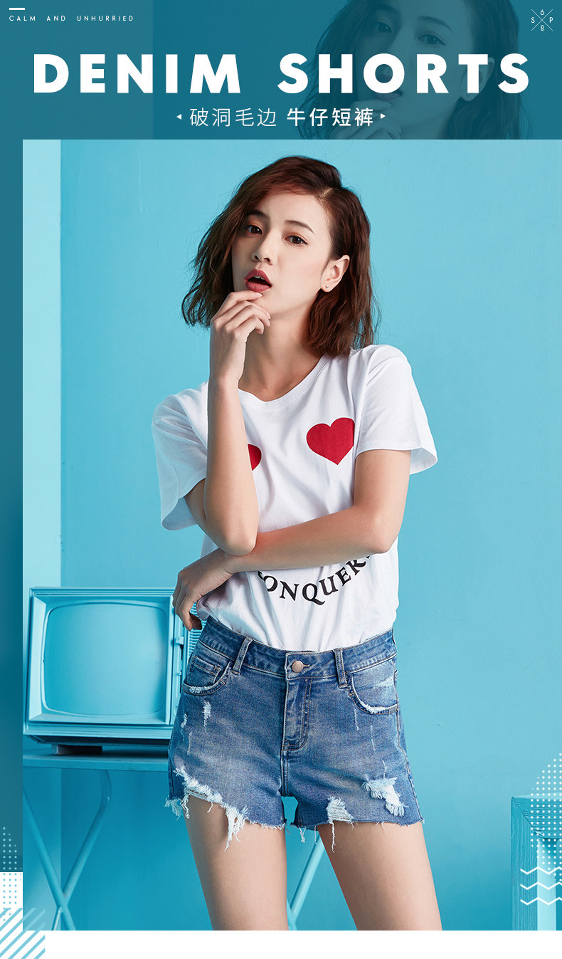 sp-68 denim shorts women 2021 new fashion summer loose pants children Korean sports trend Joker women's pants