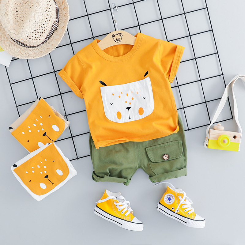 Baby clothes summer two-piece suit male baby summer 2021 new 1 a 3-year-old boy handsome children