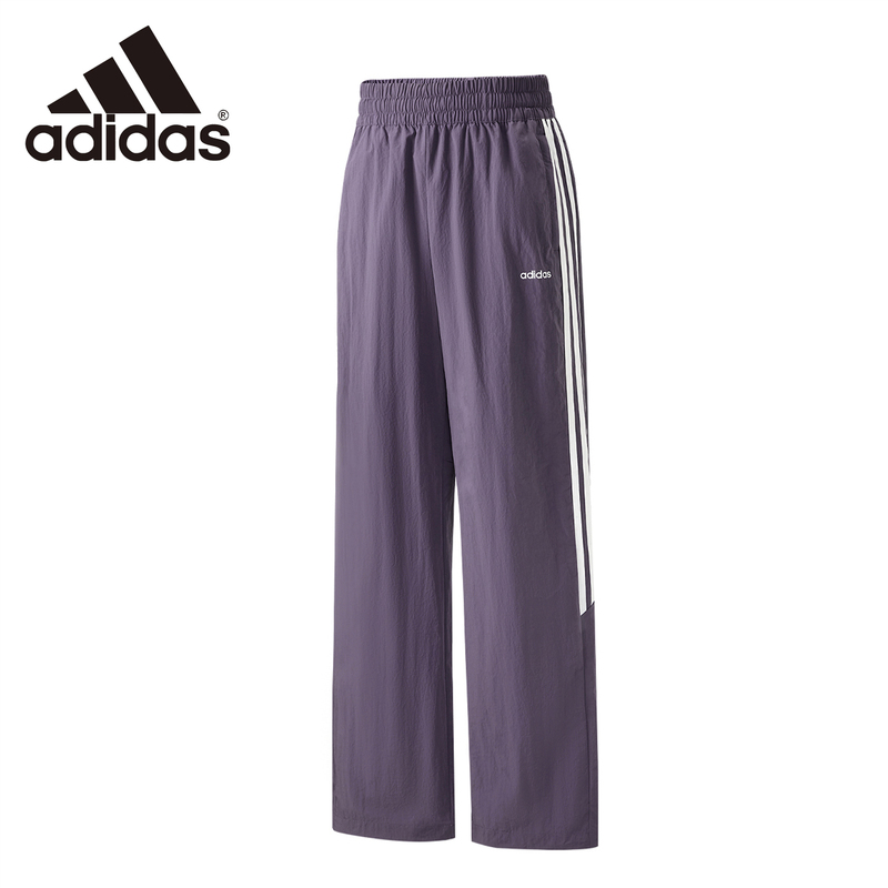 Adidas Women's Sports Pants Three-Stripe Wide-Leg Loose Casual Running Straight Pants Kz0491 Adidas Women's Sports Pants Three-Stripe Wide-Leg Loose Casual Running Straight Pants Kz0491