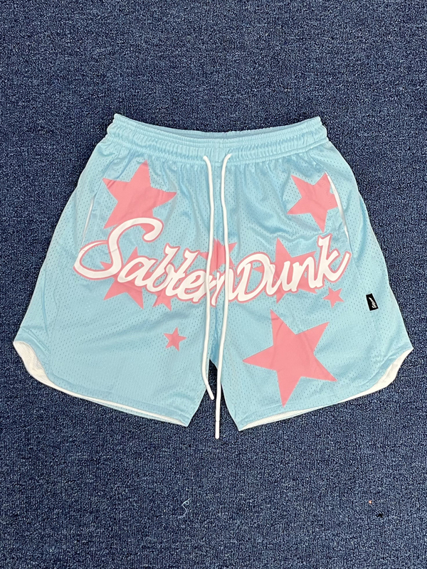 New American-Style Shorts for Basketball, Unisex, Summer Quick-Drying, Breathable Mesh, Running, Fitness, Sports, Three-Quarter Length, Below the Knee
