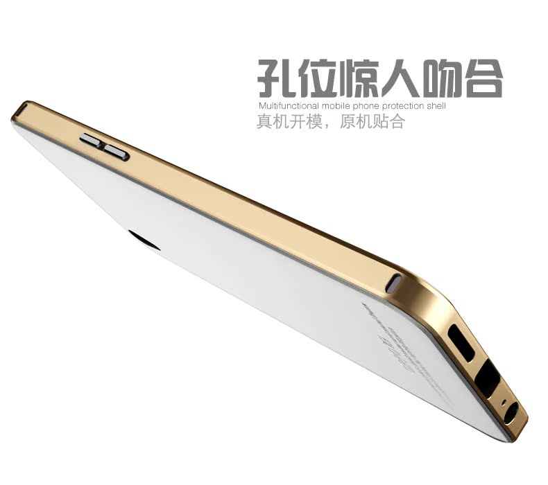 Luphie Aircraft Aluminum Metal Frame 9H Tempered Glass Back Cover Case for OPPO R9 Plus