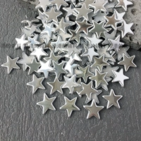 30 плоских серебряных пятиконечных звезд 8*8
