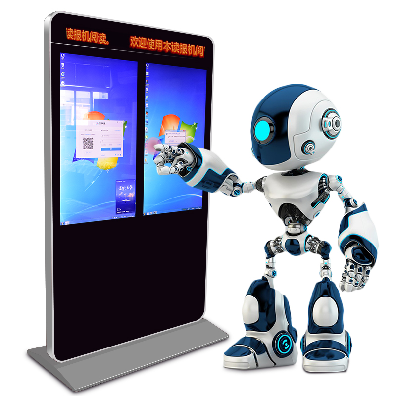 Vertical touch-control all-in-one 43 inch read newspaper terminal display player HD Internet touch screen advertisement inquiry