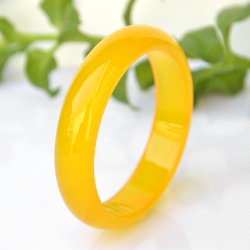 Natural ice seed topaz bracelet A goods Lam Tin jade bracelet Lemon yellow women's jewelry fashion gift