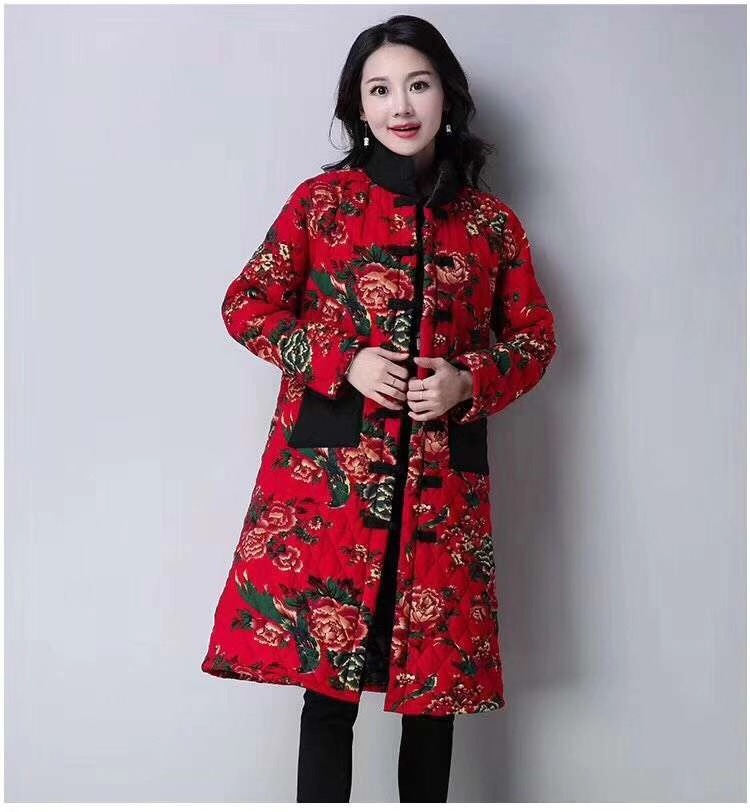 Ba bông dày bông bông vải in bông toàn Trung Quốc gió vải retro gió quốc gia quần áo ấm quần áo - Vải vải tự làm vải cotton da cá