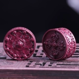 Аксессуары, природная руда, бусины, украшение-шарик, браслет из бисера ручной работы, цвета киновари