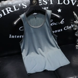 Мужской летний дышащий спортивный шелковый жилет для спортзала, облегающий крой, в корейском стиле, в обтяжку