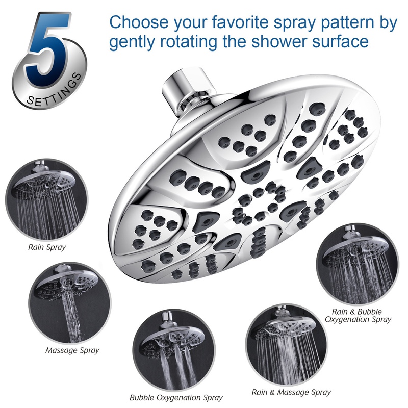 Air-Injection Multifunctional Pressurized Shower Head, Large Shower Head with Super Pressure, Single-Head Waterfall Spray Air-Injection Multifunctional Pressurized Shower Head, Large Shower Head with Super Pressure, Single-Head Waterfall Spray