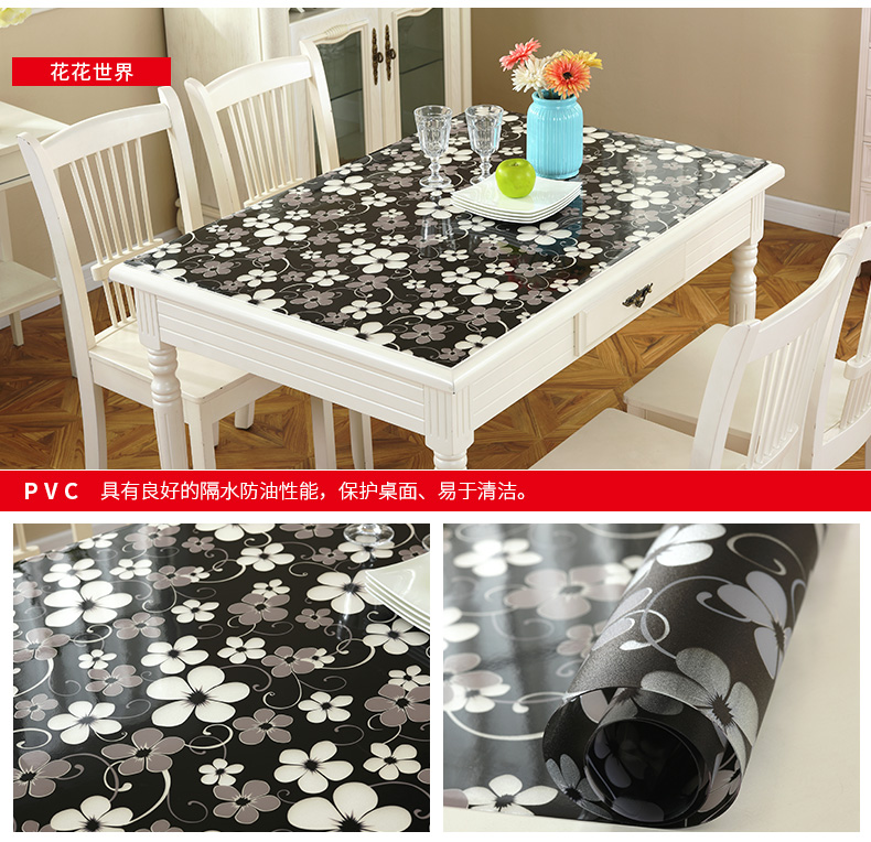 PVC mềm nhựa thủy tinh dùng một lần chống thấm dầu chống mờ mờ nhiệt độ cao bàn vải chống lão hóa bàn trà - Khăn trải bàn khăn trải bàn uống nước