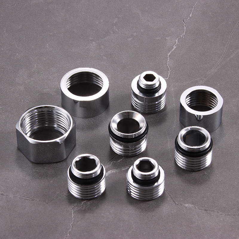 Shower Shower Accessories Swivel and hot water mixing valve screw cap 4 points 6 bath tap shower pipe water inlet screw teeth