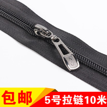 Qualité 5 NYLON ZIPPER 10 m LONG THICKENED WHITE BLACK RED LALOCK PULL HEAD CAN CUT LENGTH