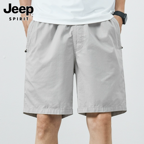 JEEP SPIRIT Мужские шорты для отдыха, тонкие хлопковые штаны, оверсайз