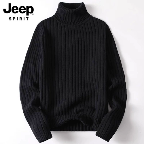 JEEP SPIRIT Демисезонный универсальный базовый трикотажный свитер, облегающий крой