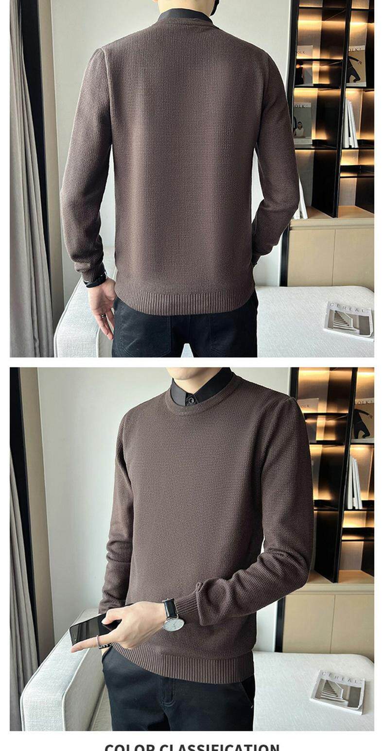 Джип, трикотажная рубашка, мужской демисезонный свитер, элитный трикотажный комплект, облегающий крой, стиль jeep spirit 