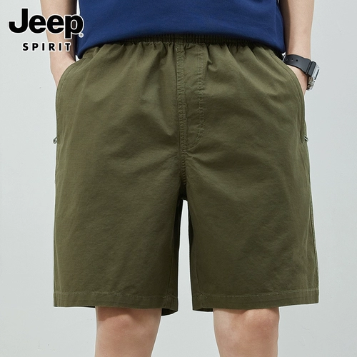 JEEP SPIRIT Мужские шорты для отдыха, тонкие хлопковые штаны, оверсайз