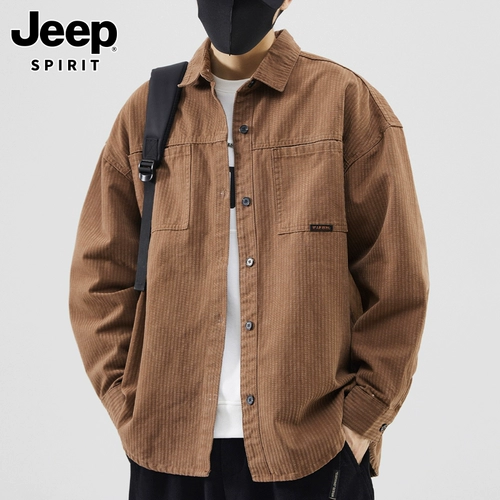 Jeep, джип, осенняя демисезонная рубашка, универсальная мужская японская куртка, оверсайз