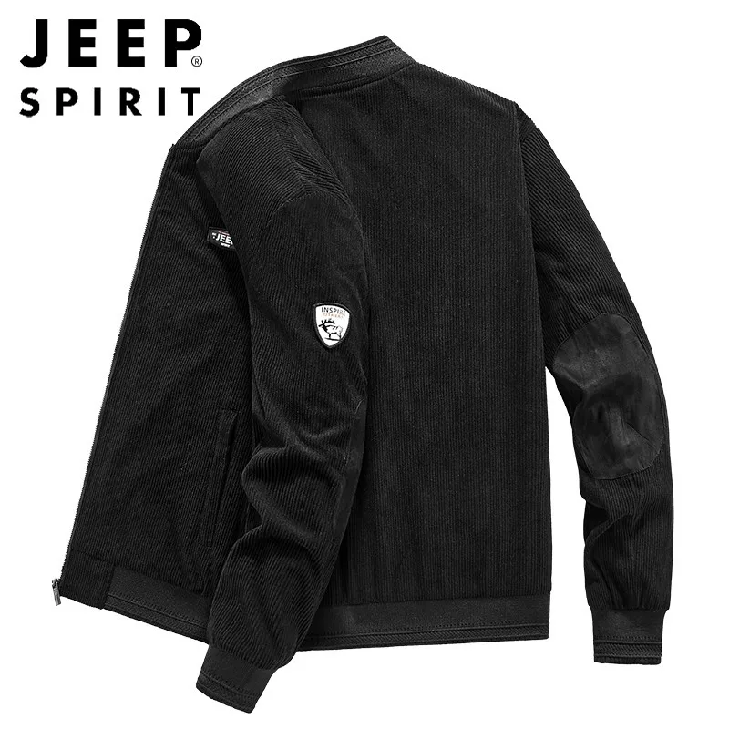 Рубашка-куртка осенняя джинсовая для мужчин из вельвета в стиле JEEP SPIRIT, oversize