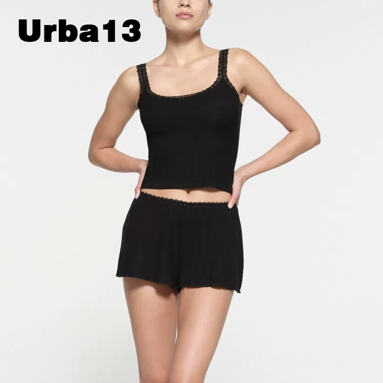 URBA13 buyer store genuine spot SKIMS Kardishan Valentine's Day Limited Flower Lace Thread Vest