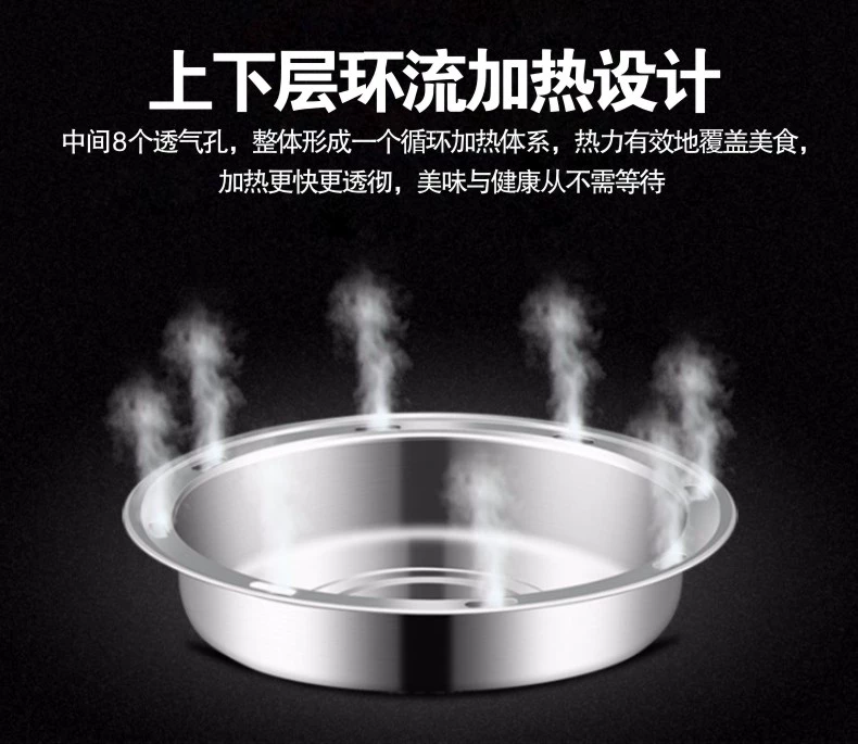 Máy cắm điện di động cắm hộp cơm trưa cách nhiệt đa chức năng sinh viên ký túc xá văn phòng ba lớp nồi cơm điện inox hộp cơm hâm nóng bằng điện