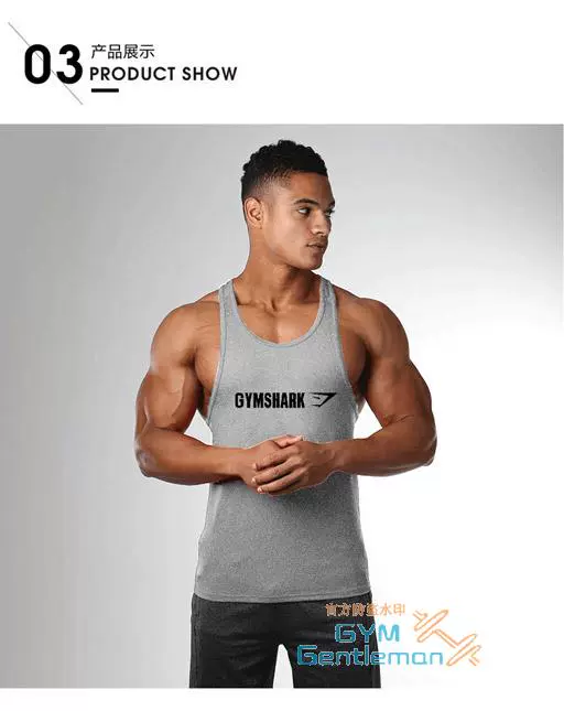 Cơ bắp GYMSHARK nam anh em tập thể hình vest thể hình lỏng lẻo nhanh khô mồ hôi thấm nước từ bông áo không tay nam