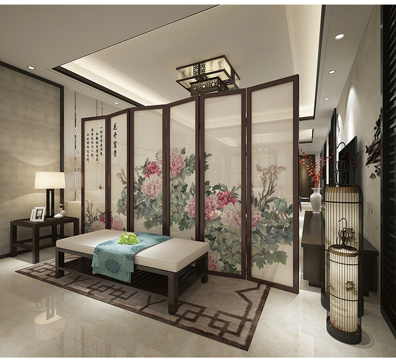 Phòng khách màn hình vách ngăn kiểu dáng đẹp tối giản hiện đại Phòng khách châu Âu di động gấp vải hiên nhà khách sạn màn hình gấp gỗ - Màn hình / Cửa sổ vách ngăn bằng gỗ