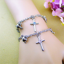 Korean fashion Valentines Day Couple Bracelet Cross Diamond Creative Handset