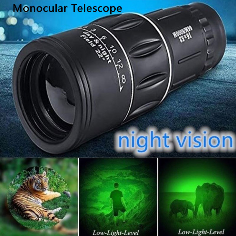 Portable high-definition optical night vision single-cylinder telescope