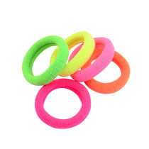 3cm seamless fluorescent color leather band Korean imported high elastic hair rope Hairband Korean hair accessories headwear