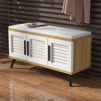 Entry door changing shoes stool household light luxury shoe cabinet sitting stool integrated soft bag can be seated wearing shoes stool entering stool door stool card seat