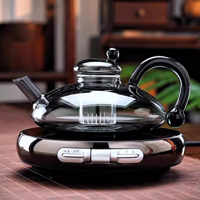 Tea Kettle Made of High-Temperature Resistant Glass, New Model Tea Maker for Home Use, Flower Tea Water Separation, Electric Ceramic Stove Kettle, Light Luxury Tea Set