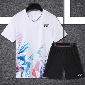Yy Badminton Uniform Table Tennis Unisex Quick-Drying Breathable Short-Sleeved Sports Suit Children's Competition Training Uniform Group Purchase