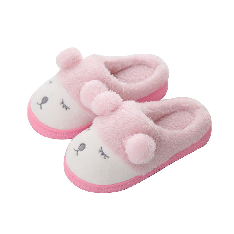 Pantoufles enfants en suède pour hiver - semelle caoutchouc - Ref 1032333 Image 23