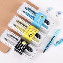 Jin Wannien positive posture practice pen students use hard pen EF nib tip can replace ink bag pen transparent pen calligraphy pen