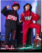 Trẻ em nhảy hip hop đường phố bột áo gió in áo khoác thiết lập trong các cậu bé hiphop kỹ năng nhảy Han trang phục