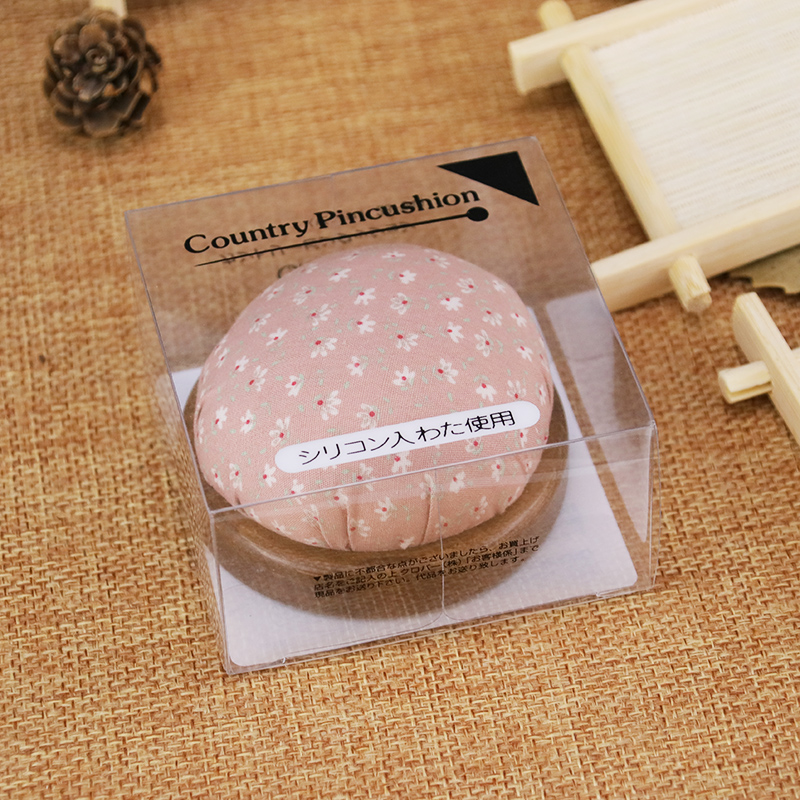 23-049 日本製 輸入 クローバー 木製ベース ニードルプラグバッグ コーラブランド ピンク 無垢材 純綿布 ニードルプラグ