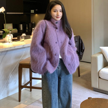Plush coat for small people, short style 2025 new style