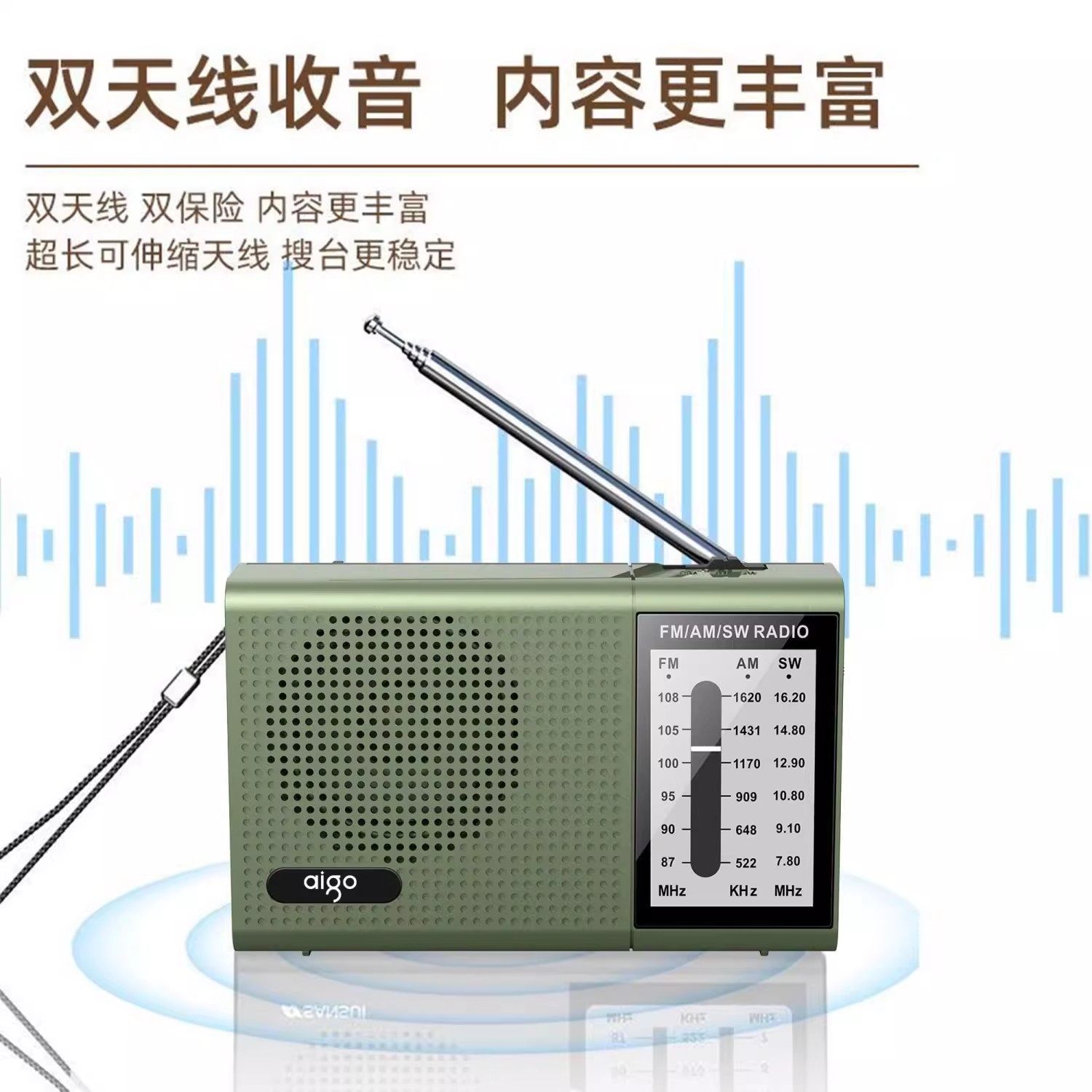Patriot Radio Full-Band Multi-Band Semiconductor Small Portable Radio for the Elderly Fm Broadcast Speaker