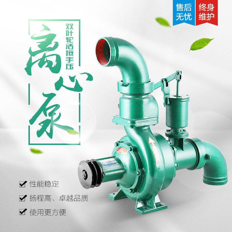 Xunong double impeller hand pressure trailer pump high lift large flow water pump agricultural centrifugal pump pumping machine farmland irrigation