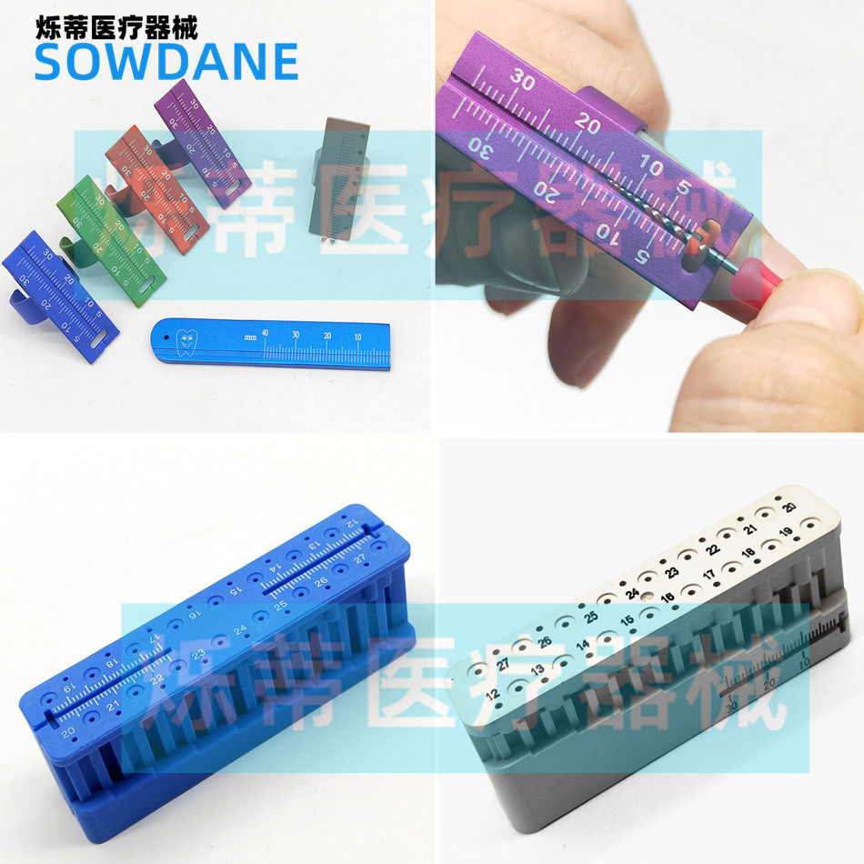 Withdrawal Ruler Ring Ruler Root Canal Length Dental Measuring Ruler Ring Ruler Aluminum Withdrawal Ruler Oral Care Dental Dental Consumables
